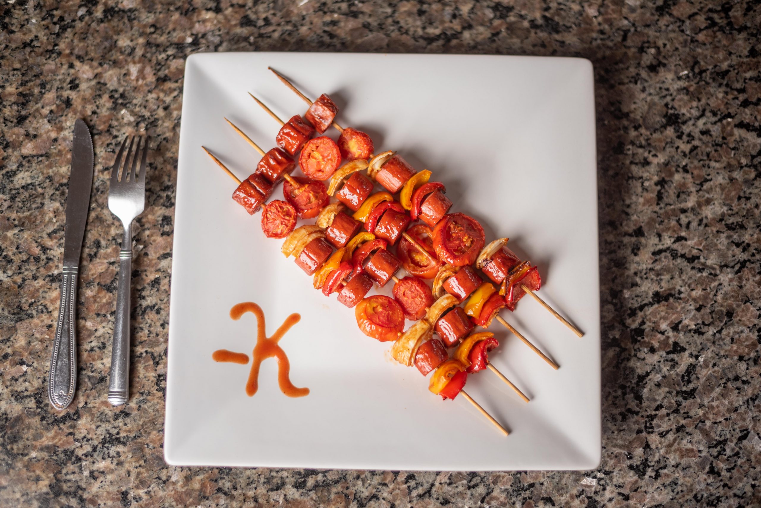 Barbecue Glazed Sausage Kebabs Recipe