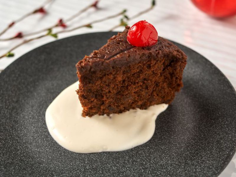 Christmas Pudding with Rum Sauce